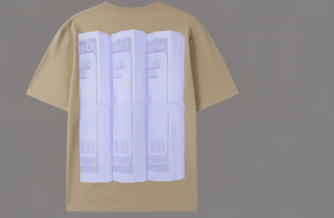 100 dollars graphic design blue ribbon