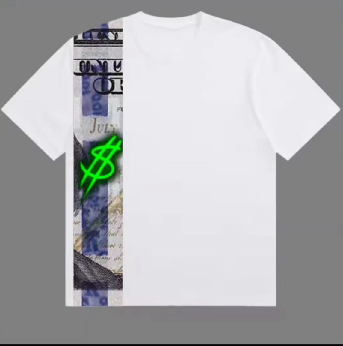 100 dollars graphic design blue ribbon