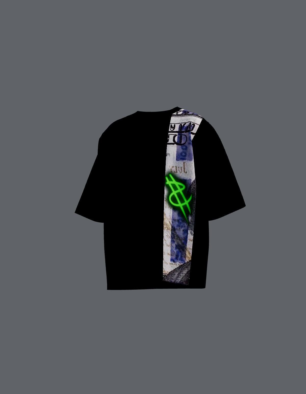 100 dollars graphic design blue ribbon